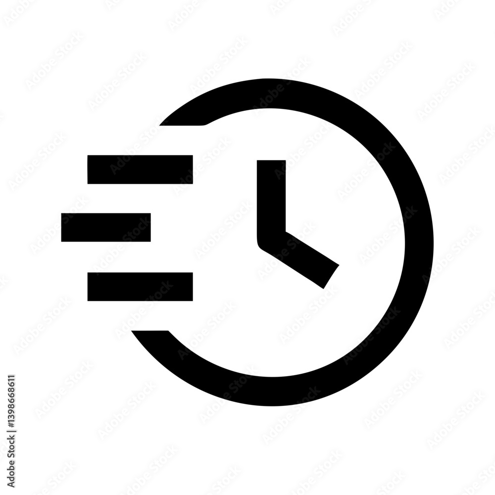 time fast glyph vector flat icon time fast glyph vector flat icon