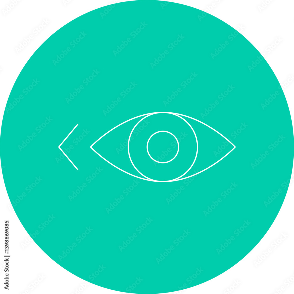 Look Left single vector illustration icon Look Left single vector illustration icon