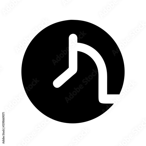 time past glyph  vector flat icon