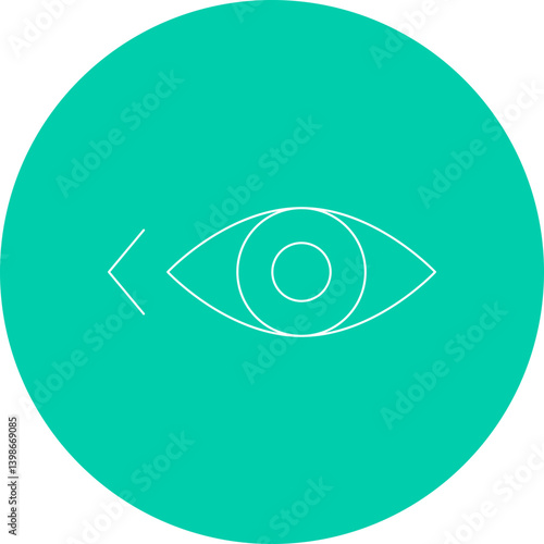 Look Left single vector illustration icon