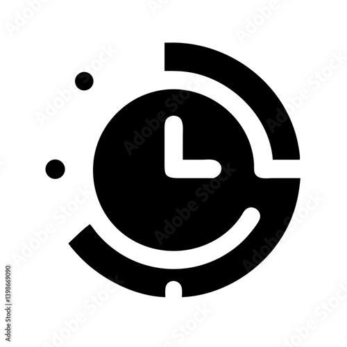 time past glyph  vector flat icon