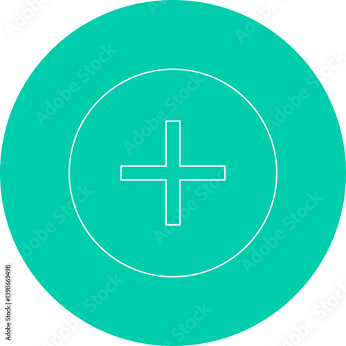 Plus single vector illustration icon