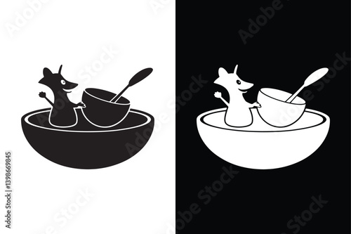 Ratatouille icon vector on White Background ,Vector Art Illustration on white background.