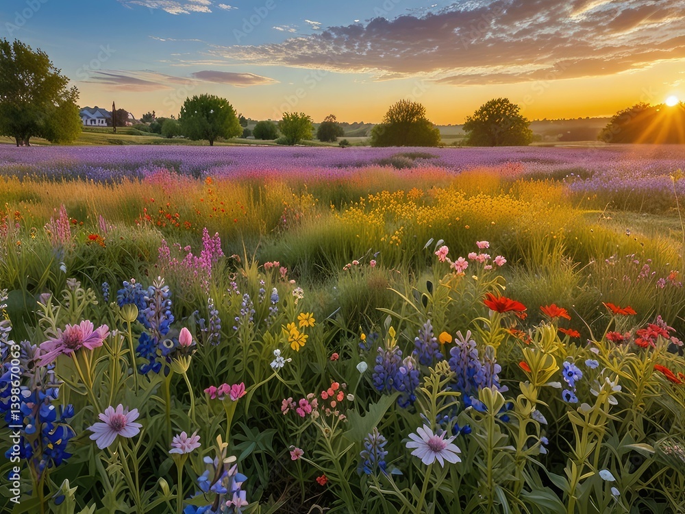 Obraz premium field of wild flowers 