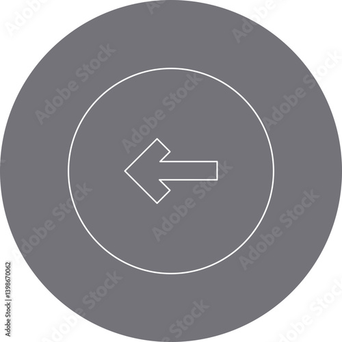 Left single vector illustration icon