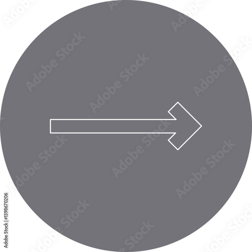 Right Arrow single vector illustration icon