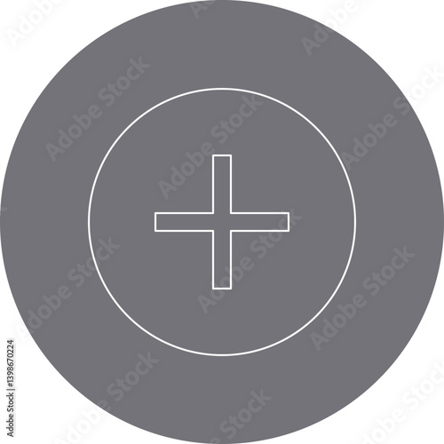 Plus single vector illustration icon
