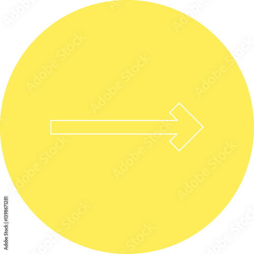 Right Arrow single vector illustration icon