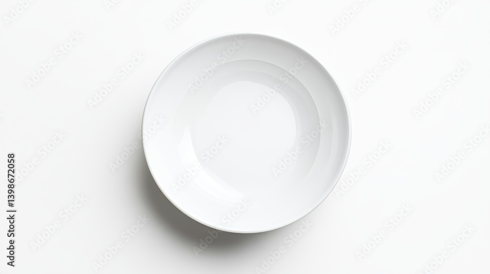 Empty bowl viewed from top on white background. Empty bowl viewed from top on white background.