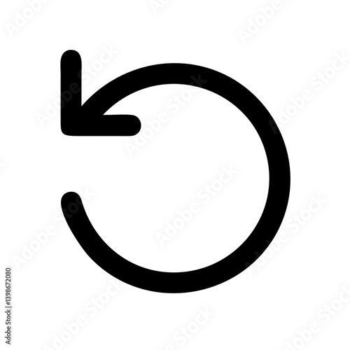 undo alt  vector flat icon