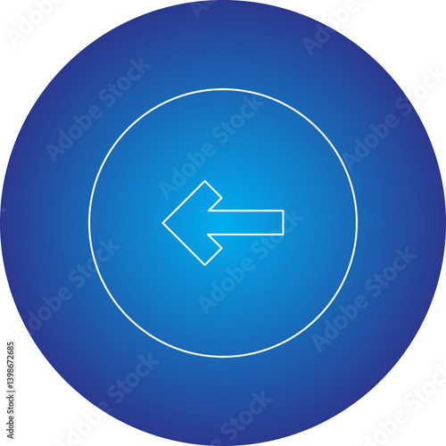 Left single vector illustration icon