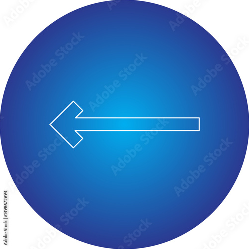 Left Arrow single vector illustration icon