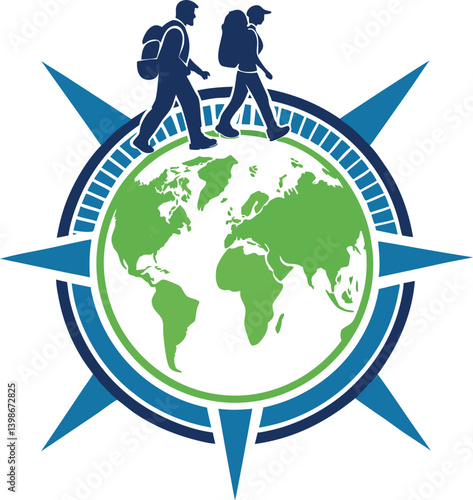Design a business tourism vector earth illustration