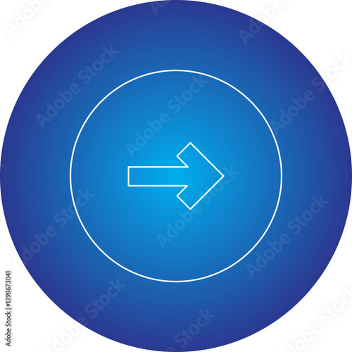 Right single vector illustration icon