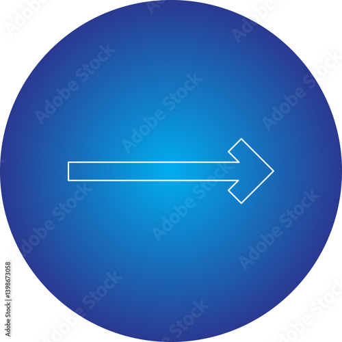 Right Arrow single vector illustration icon