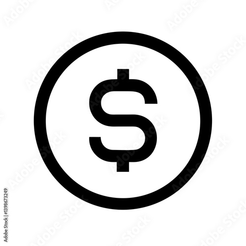 usd circle glyph  vector flat icon