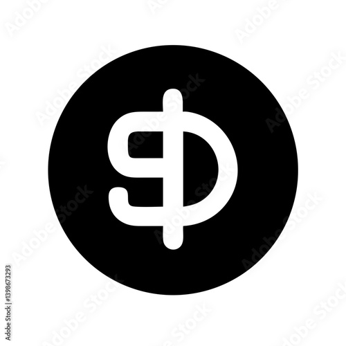 usd circle glyph  vector flat icon