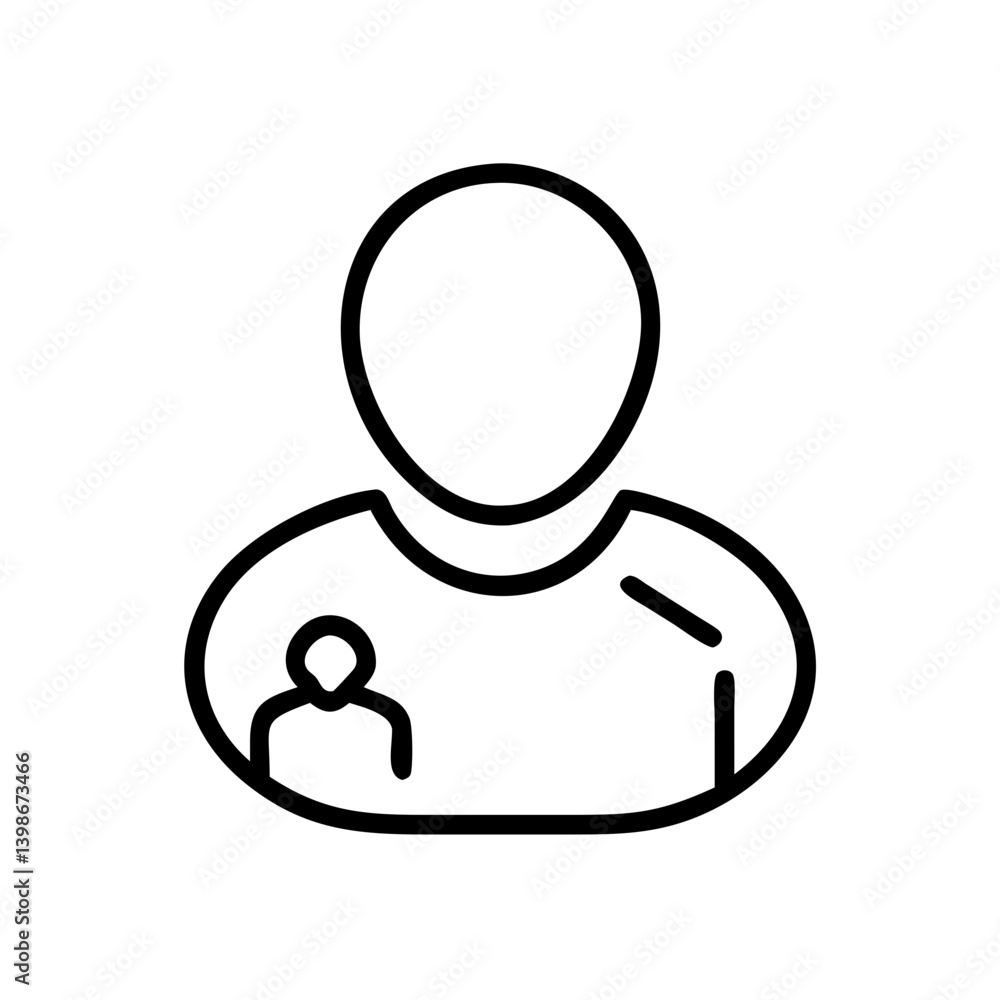 Fototapeta premium user account vector flat icon