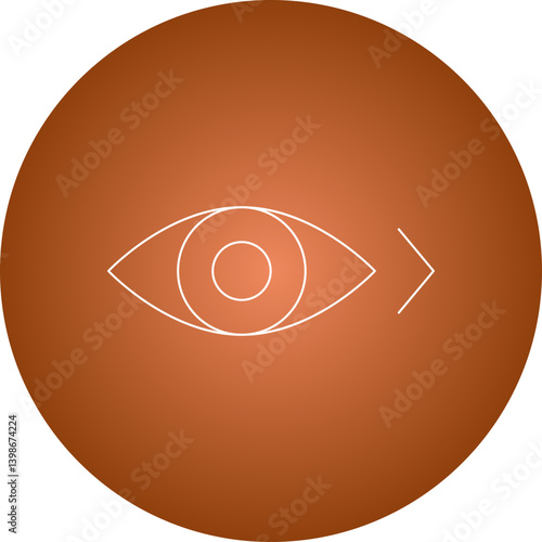 Look Right single vector illustration icon