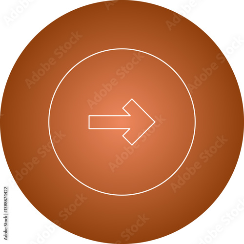 Right single vector illustration icon