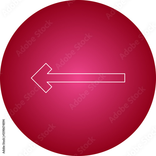Left Arrow single vector illustration icon