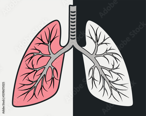Healthy Lung Versus Smoker's Lung: Visual Comparison of Respiratory Health