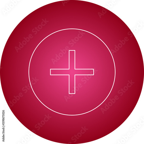 Plus single vector illustration icon