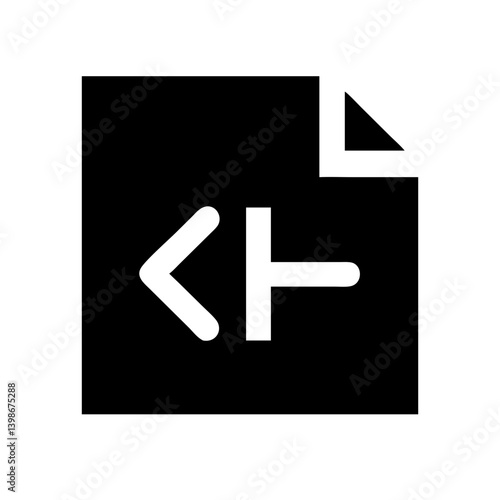 visual basic glyph  vector flat icon