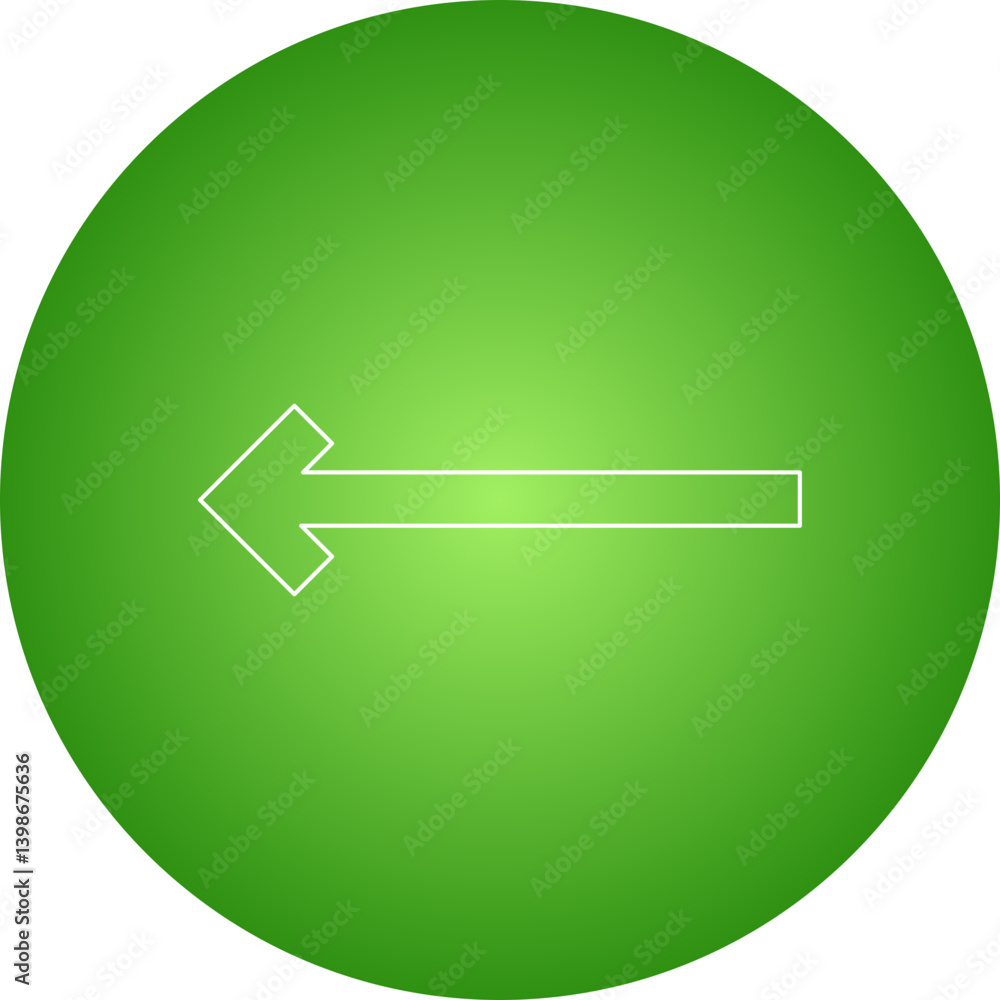 Left Arrow single vector illustration icon Left Arrow single vector illustration icon