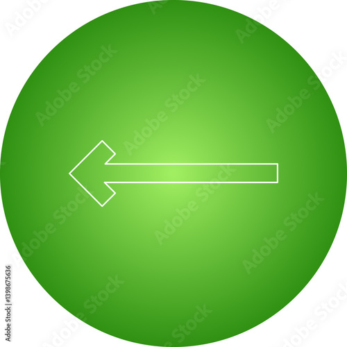 Left Arrow single vector illustration icon
