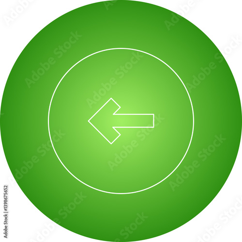 Left single vector illustration icon