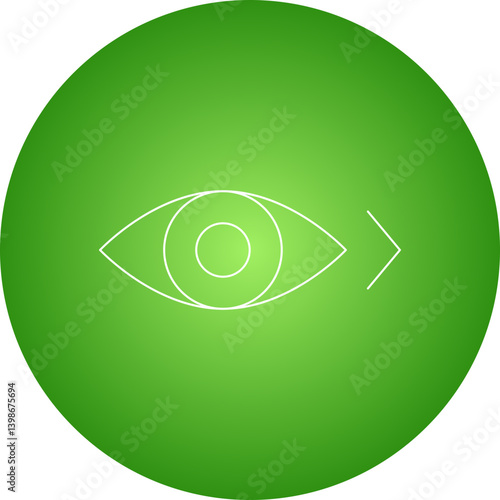 Look Right single vector illustration icon