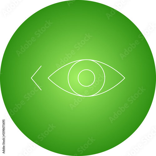 Look Left single vector illustration icon