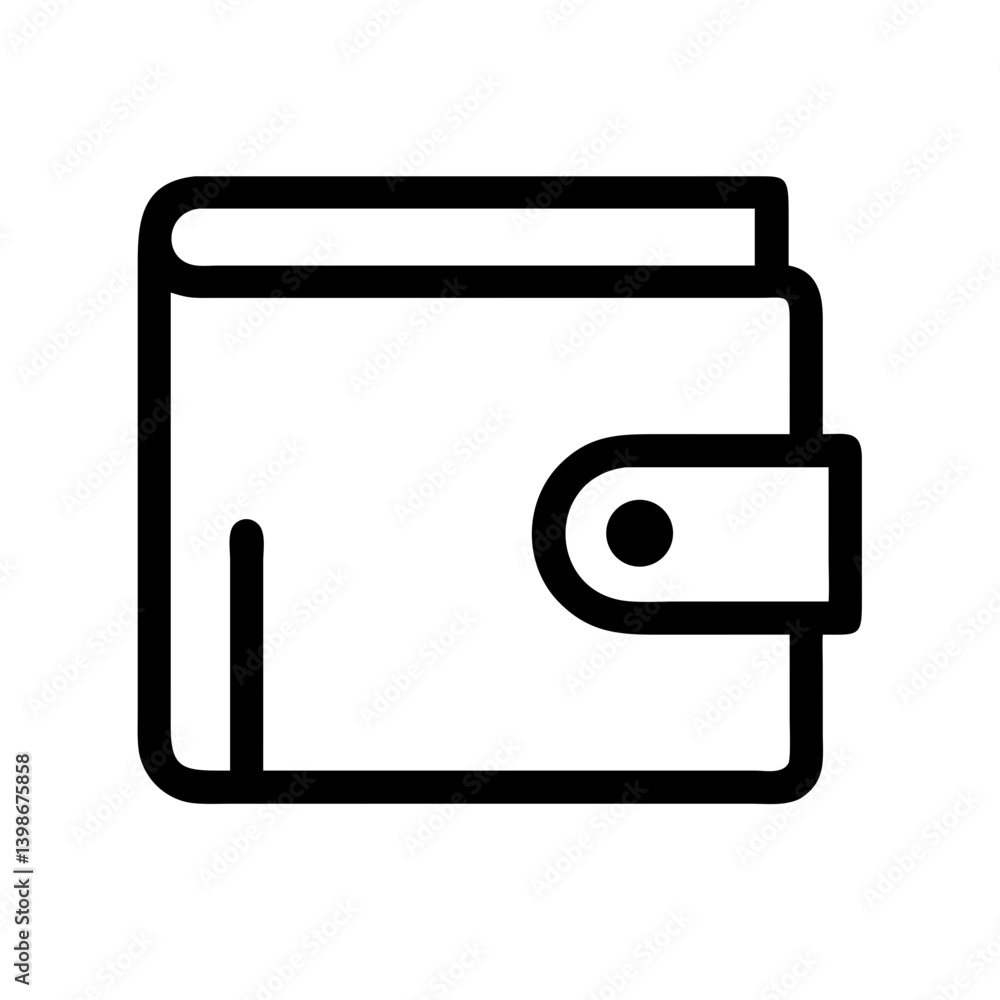 wallet  vector flat icon