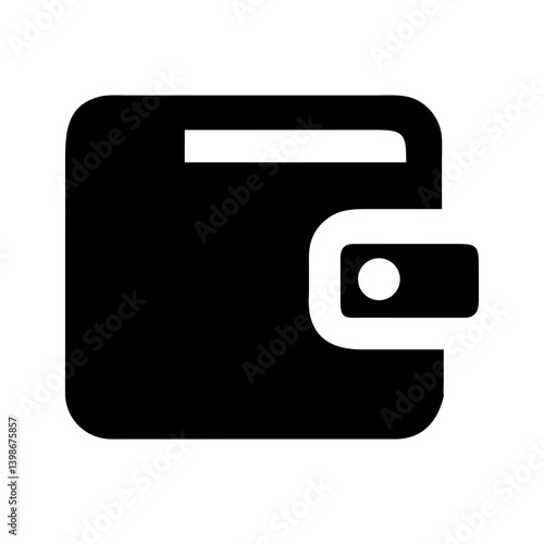 wallet glyph  vector flat icon