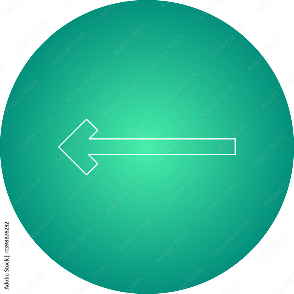 Left Arrow single vector illustration icon Left Arrow single vector illustration icon