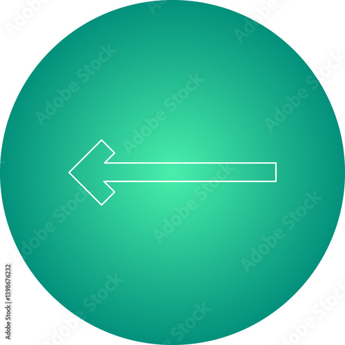 Left Arrow single vector illustration icon