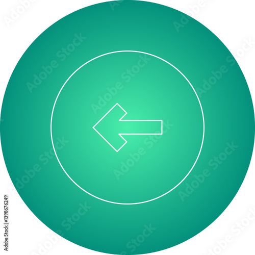 Left single vector illustration icon