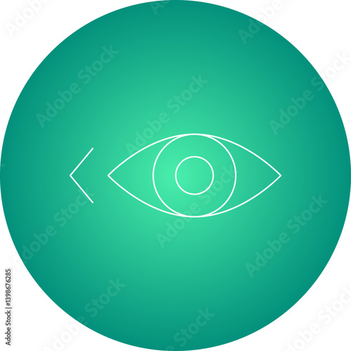 Look Left single vector illustration icon