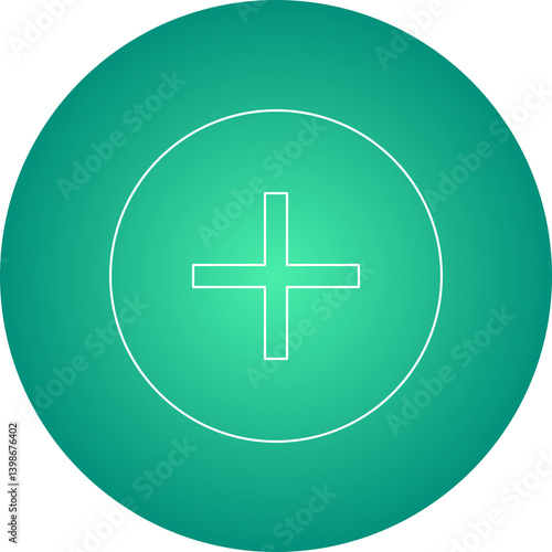 Plus single vector illustration icon