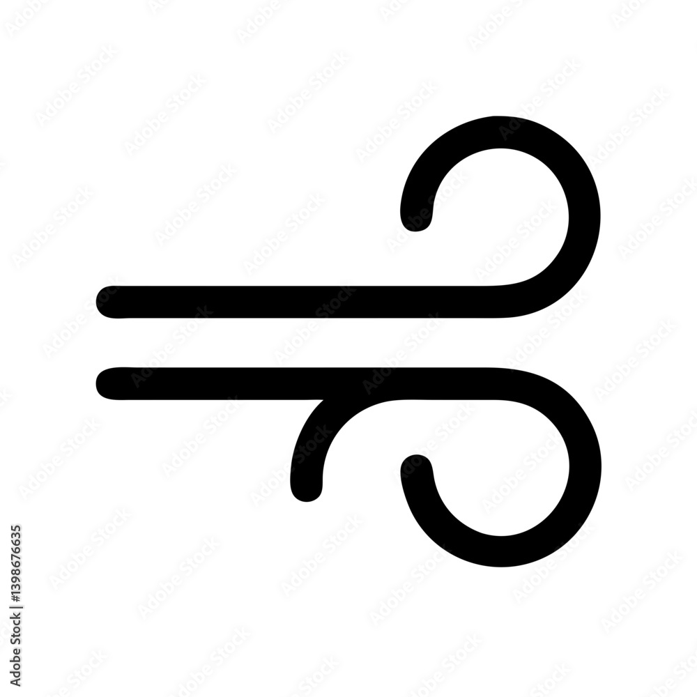 wind glyph vector flat icon wind glyph vector flat icon