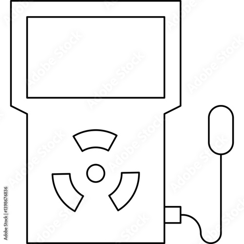 Dosimeter single vector illustration icon