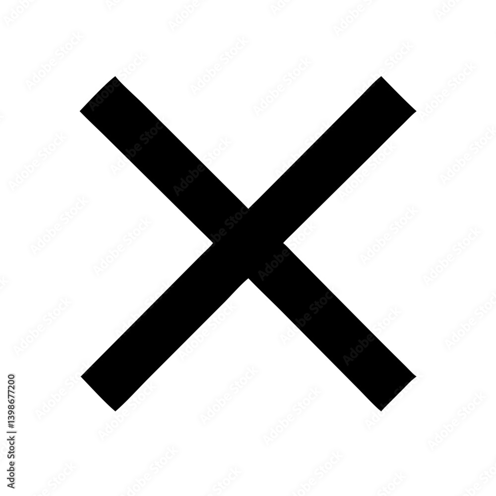 Obraz premium x glyph vector flat icon