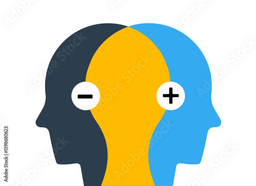 Bipolar personality disorder health mental condition illustration