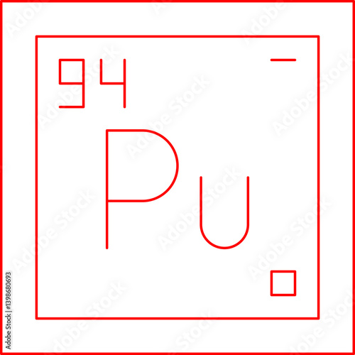 Plutonium single vector illustration icon