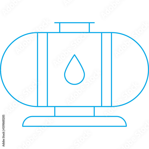 Oil Tank single vector illustration icon