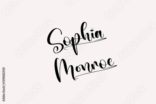 Sophia Monroe Name signature with beautiful and stylish font