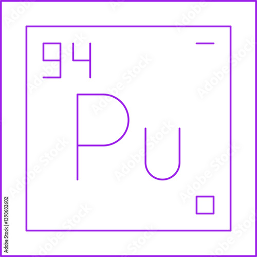 Plutonium single vector illustration icon