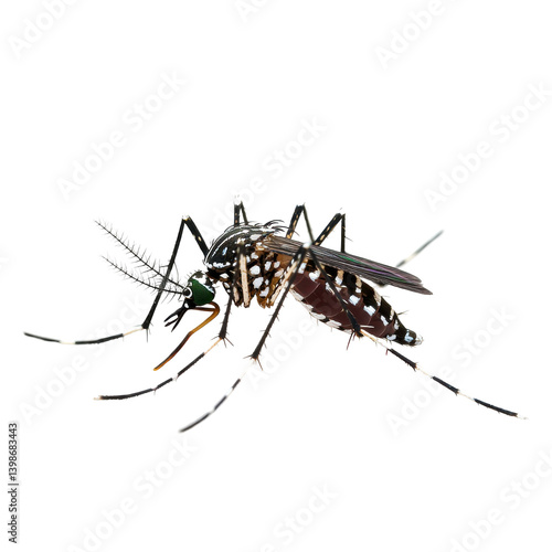 Wallpaper Mural Close-up view of a mosquito showcasing its intricate body structure and features Torontodigital.ca