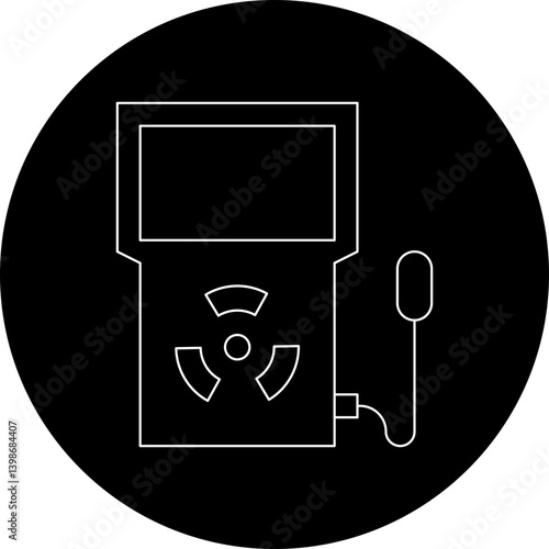 Dosimeter single vector illustration icon
